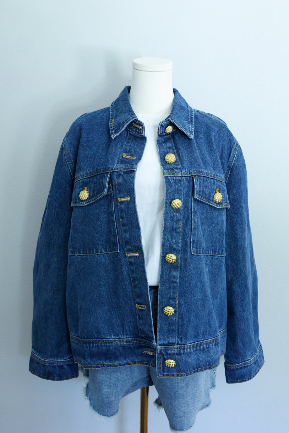 Gold Button Denim Jacket